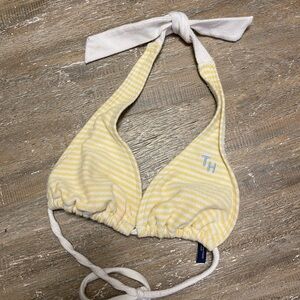 Y2K Tommy Hilfiger Yellow Striped Bikini Top